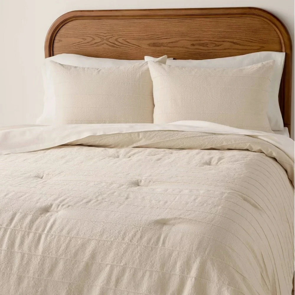 Hearth & Hand Magnolia Full Queen‎ Duvet Comforter Cover Set Pillow Sham Neutral